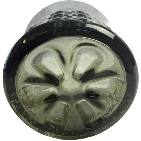 Vintage 1970's Orrefors Sweden Flora Mini Vase Smoke Gray Green Glass - Picture 3 of 5